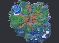 Locations of the bunker chests in Fortnite Season 6. Image via Fortnite.gg